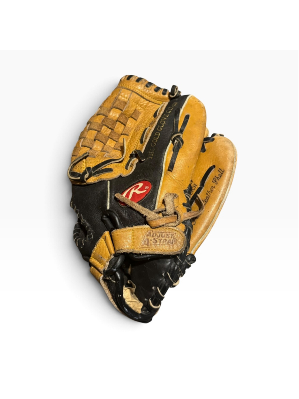 Men's Rawlings Baseball Glove Rpr03 One Size Black Tan Leather 11.5 inch